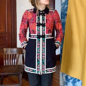 Anthropologie Elevenses Colorful Coat